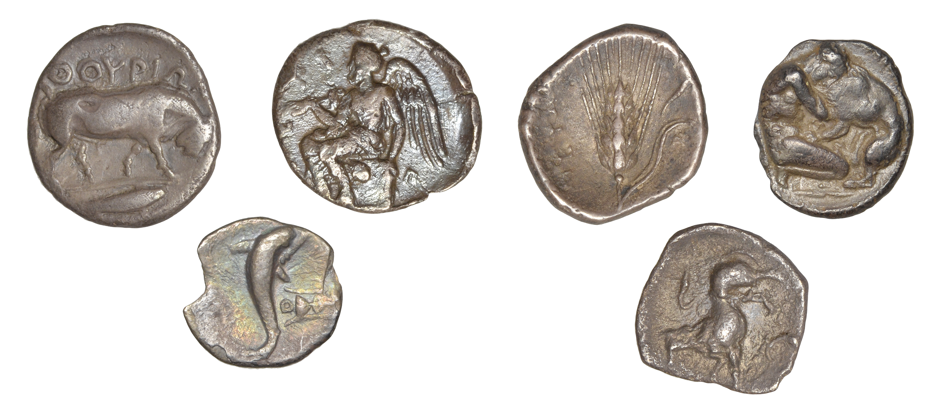 Greek Coinages, Campania, Phistelia, Obol, 325-275, male head facing slightly left, rev. lio... - Bild 2 aus 2