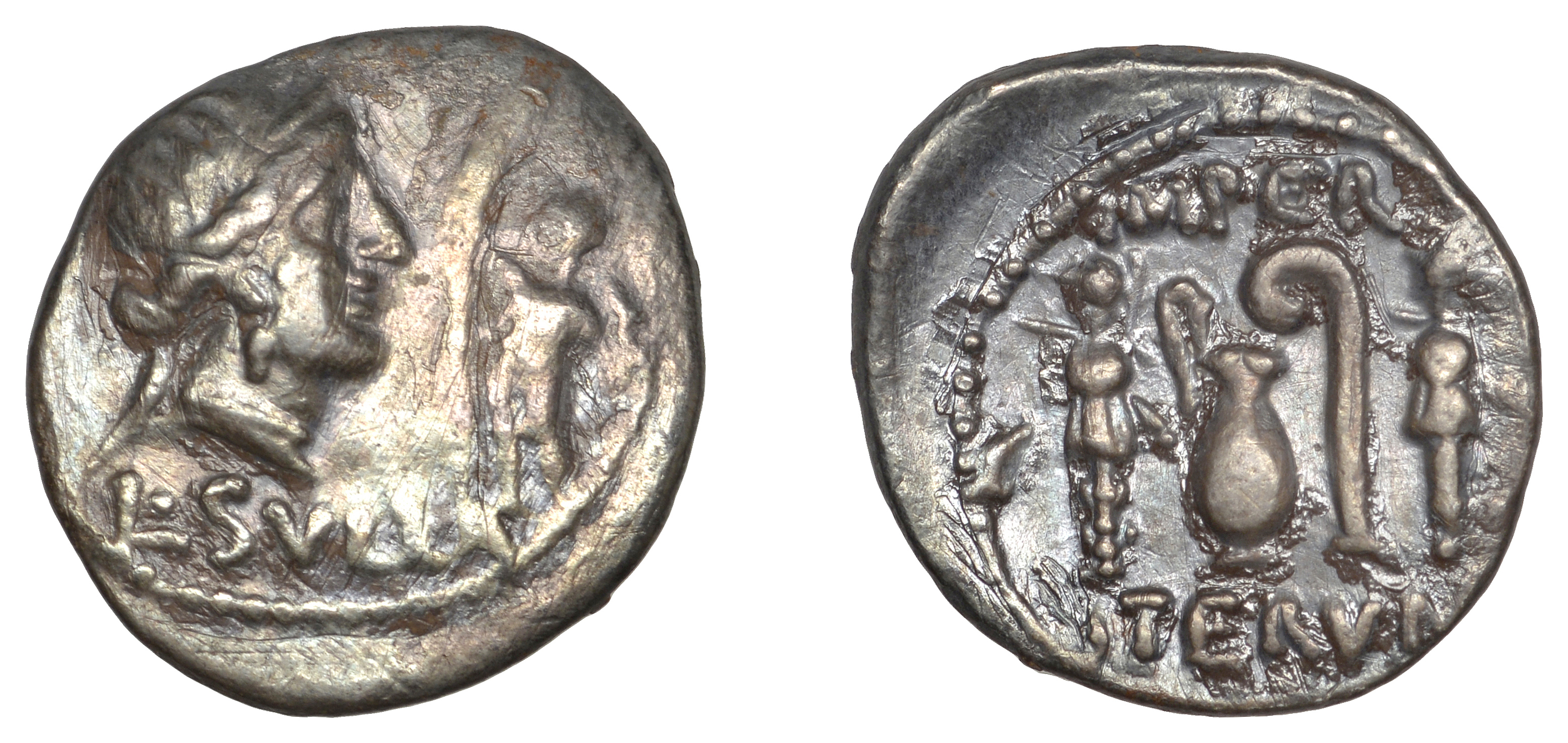 Lucius Cornelius Sulla, Denarius, mobile military mint moving with Sulla, 84-83, bust right...