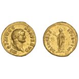 Roman Imperial Coinage, Domitian (as Caesar), Aureus, Rome, 79, laureate bust right, rev. pr...