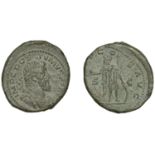 Postumus, Sestertius, 260-261, laureate and draped bust right, rev. [p m tr] p co[s ii p p],...