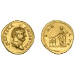 Roman Imperial Coinage, Titus (as CÃ¦sar), Aureus, Rome, 73, laureate bust right, rev. pax av...