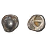 Greek Coinages, Islands off Attica, Aegina, Obol, 525-480, sea turtle with rounded shell, re...