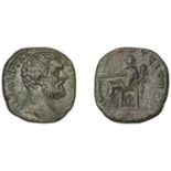 Clodius Albinus (as CÃ¦sar), Sestertius, Rome, 193, bare head right, rev. Fortuna seated left...