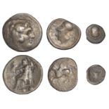 Greek Coinages, Akarnania, Leukas, Stater, 375-350, Pegasos flying left, rev. helmeted head...