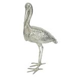 A large German silver stork table ornament, early 20th century, by Neresheimer & SÃ¶hne, H...