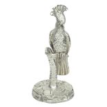 A large Victorian silver model of a cockatoo, by James Charles Edington, London 1858,...