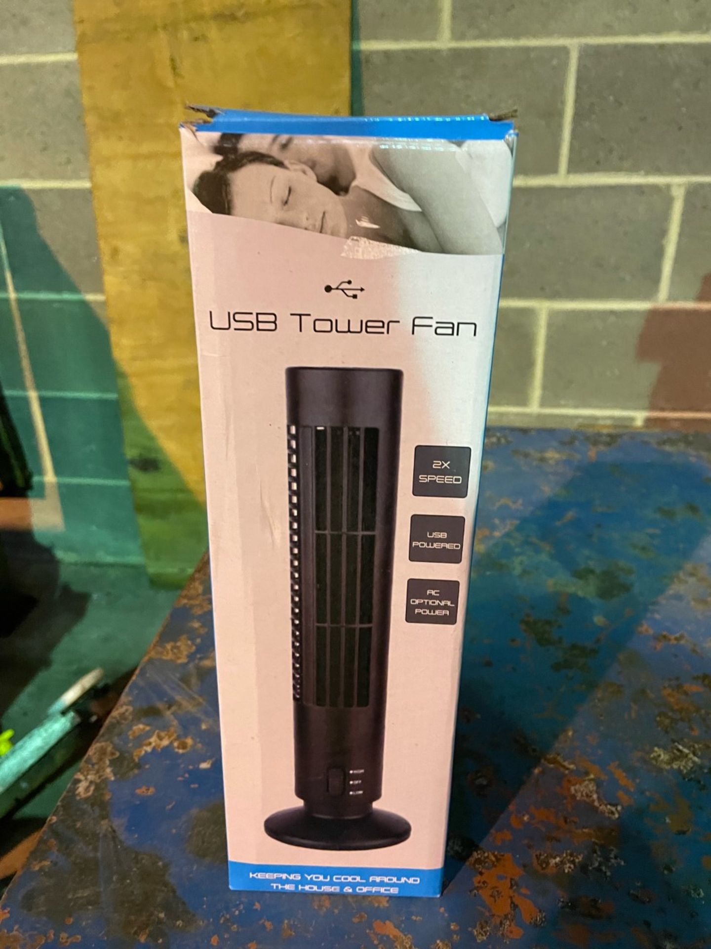 USB LED tower fan 13” new in box