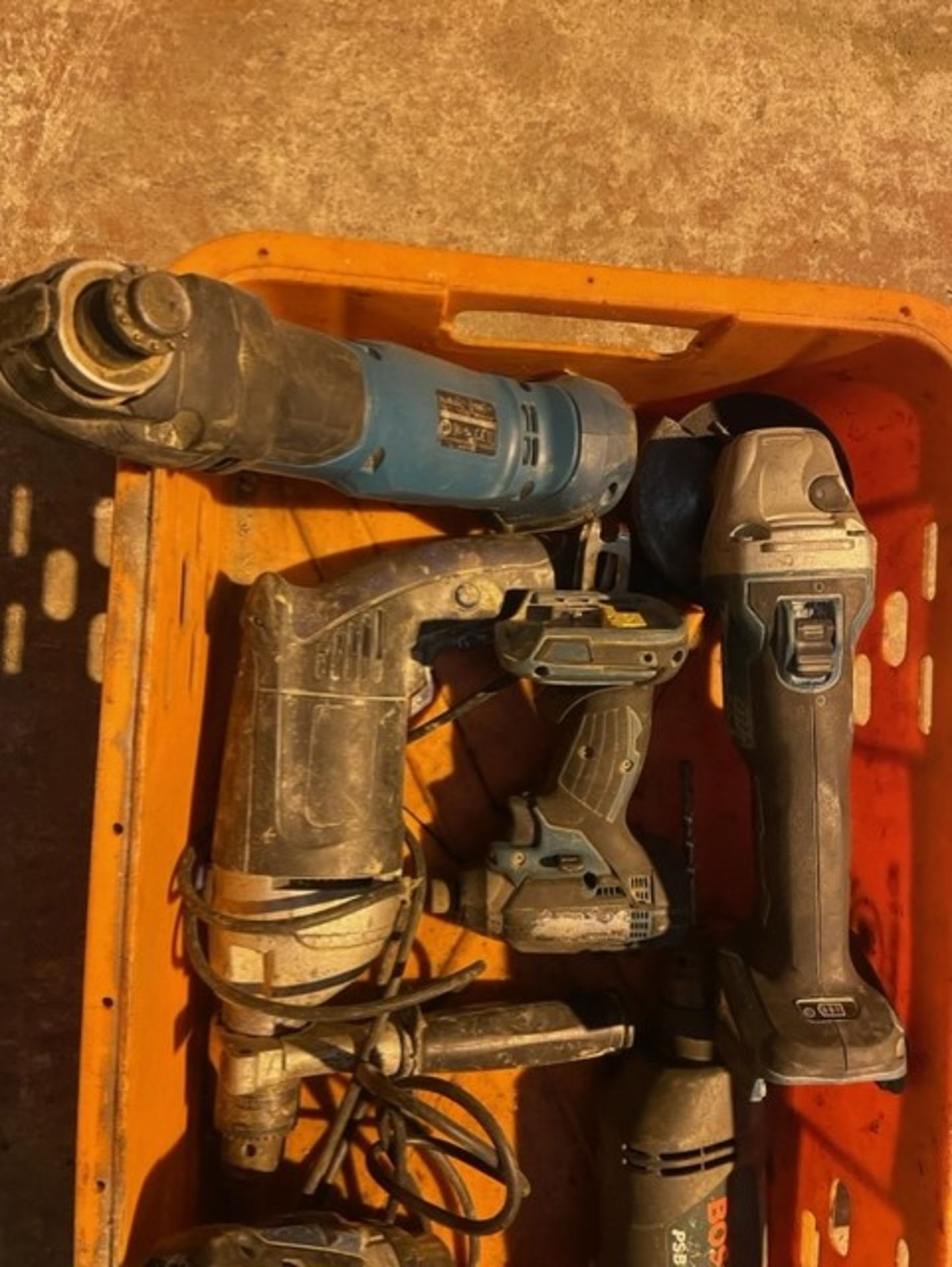 Makita drill impact multi grinder and circular saw Bosch drill and another drill