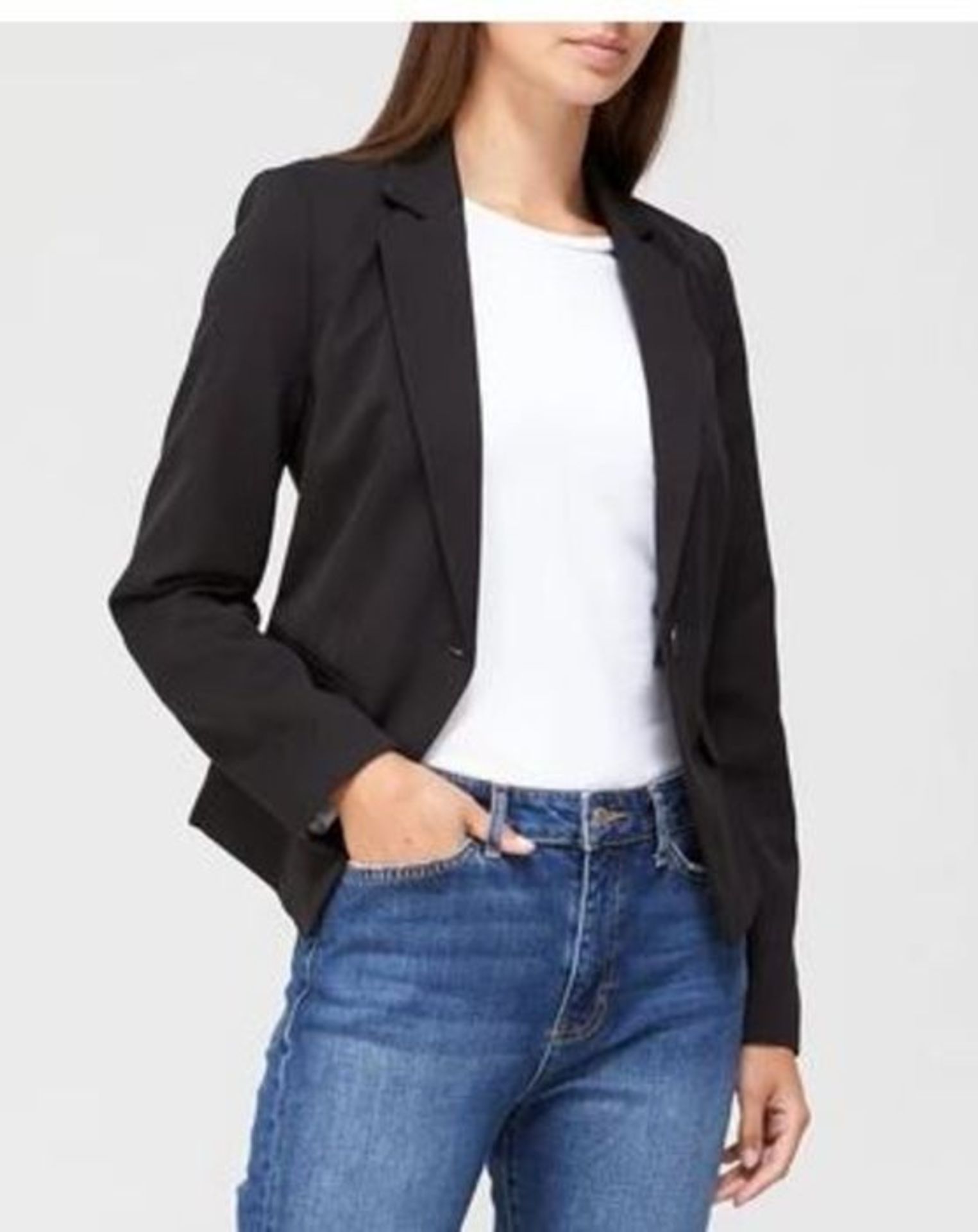6 X V BY VERY SHORT CORE BLAZER - BLACK / UK SIZE 14 / COMBINED RRP £168.00 / BRAND NEW WITH TAGS