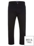 1 X BADRHINO STRETCH JEANS - BLACK / SIZE: 52 X 30 / RRP £25.00 / GRADE A/B, WITH TAGS. SOME VERY