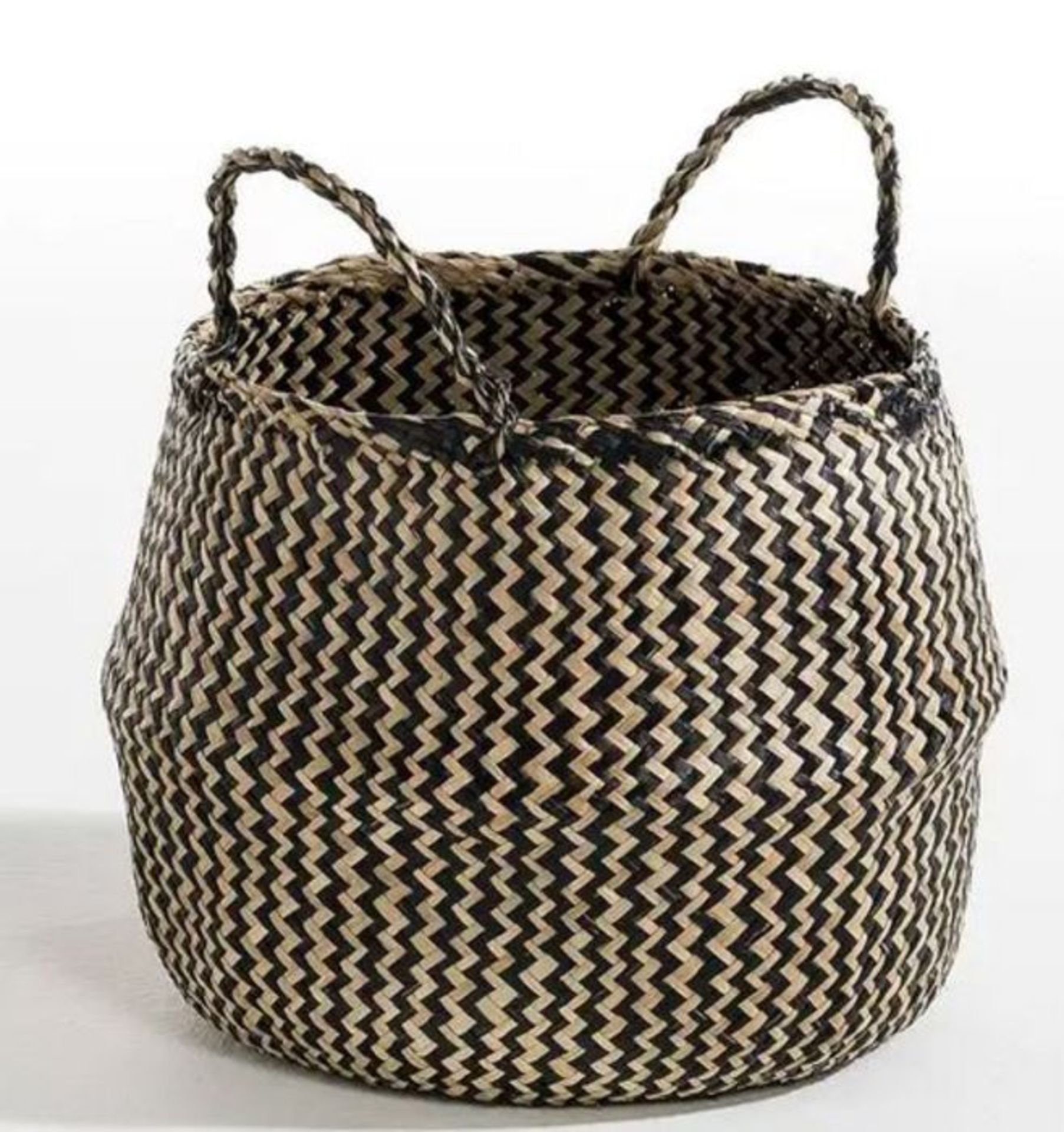 TREBLA SMALL WOVEN STORAGE BASKET, H28CM / RRP £30.00 / CUSTOMER RETURN. GRADE A