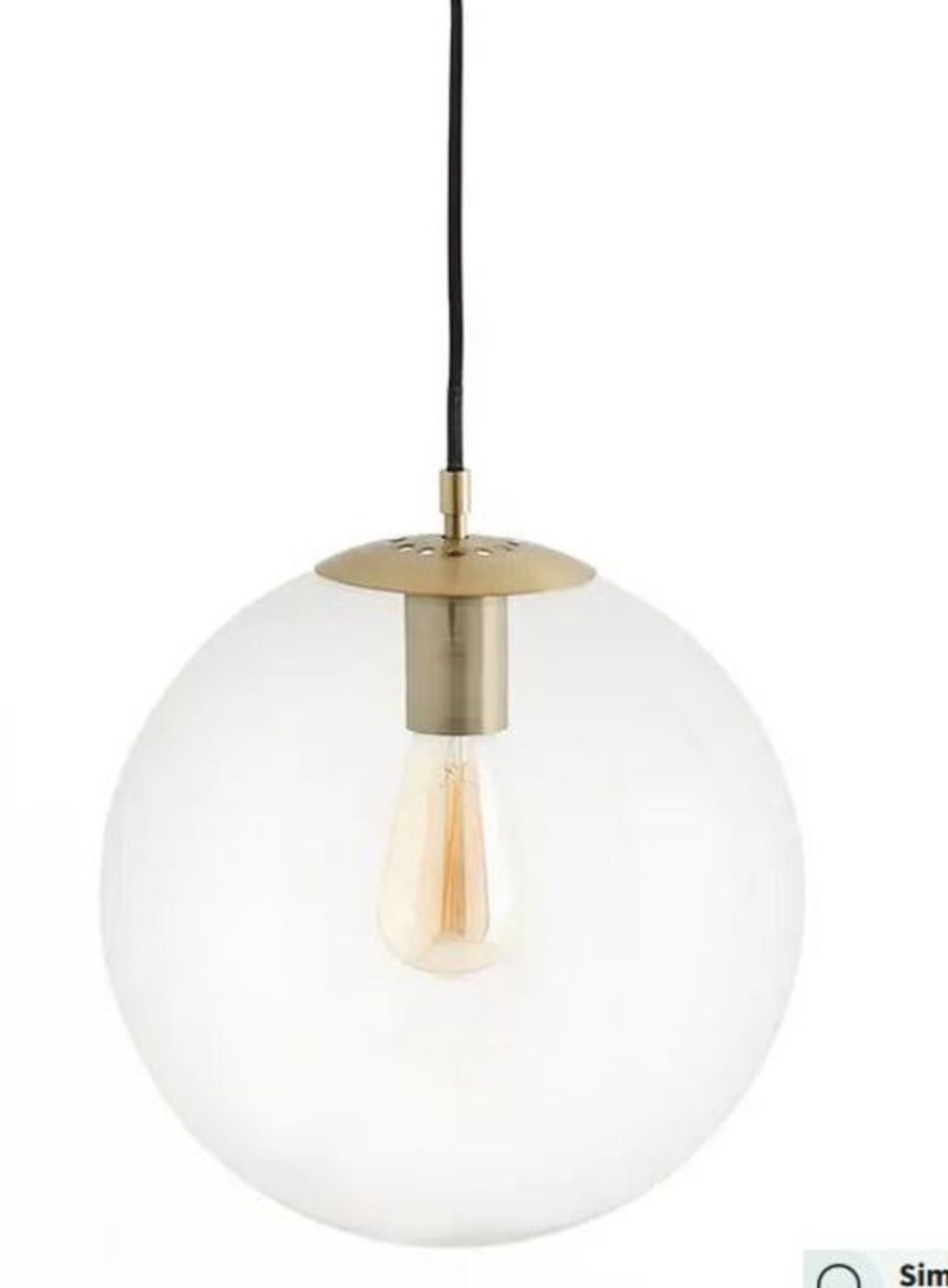 BULEA GLASS GLOBE CEILING LIGHT / RRP £99.00 / CUSTOMER RETURN. GRADE A