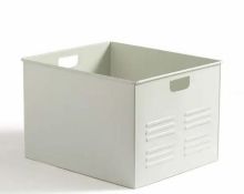 HIBA METAL STORAGE BOX - OFF-WHITE / RRP £55.00 / CUSTOMER RETURN. GRADE A