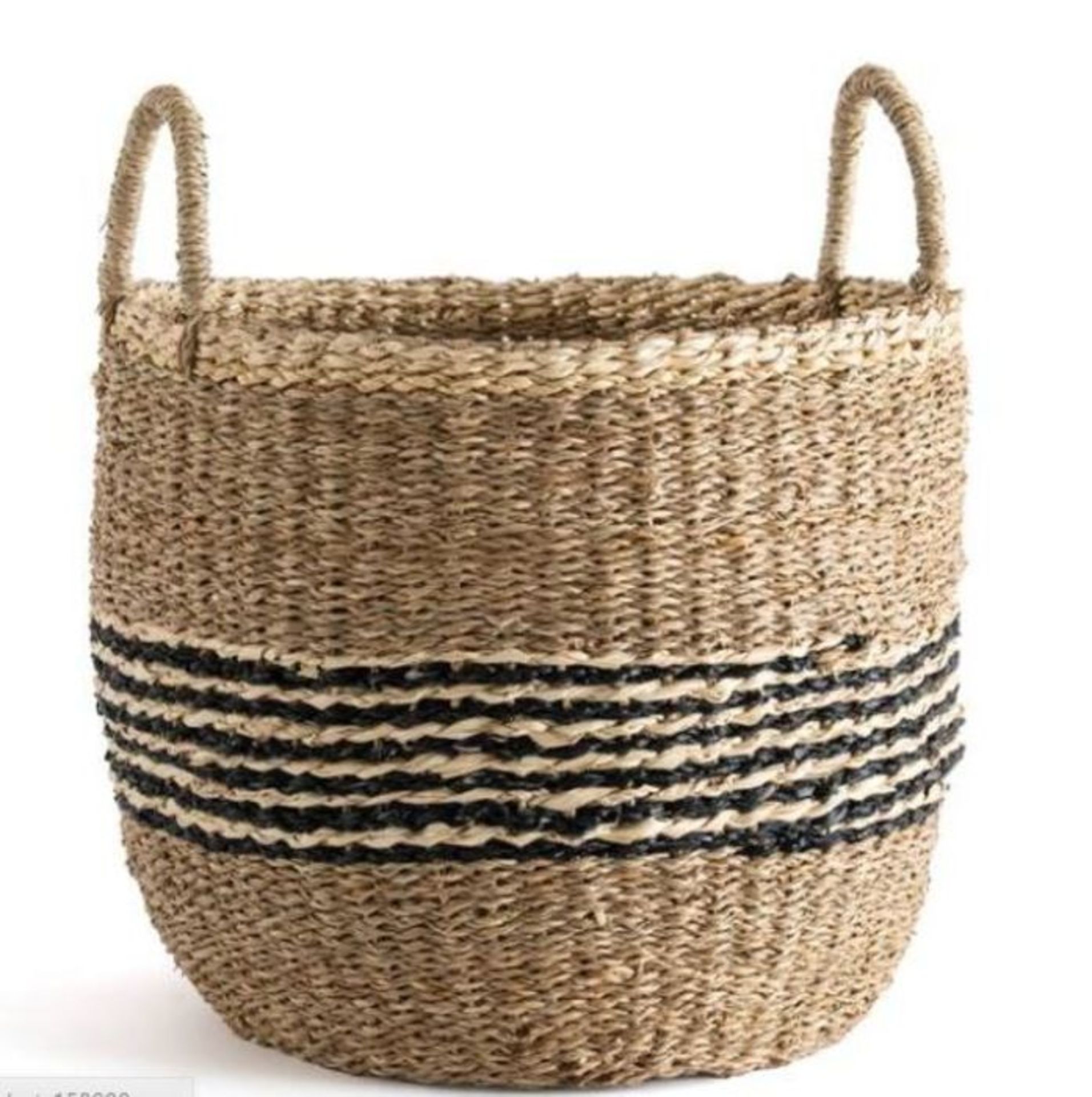 KEITA ROUND WOVEN SEAGRASS BASKET / CUSTOMER RETURN £38.00 / GRADE A