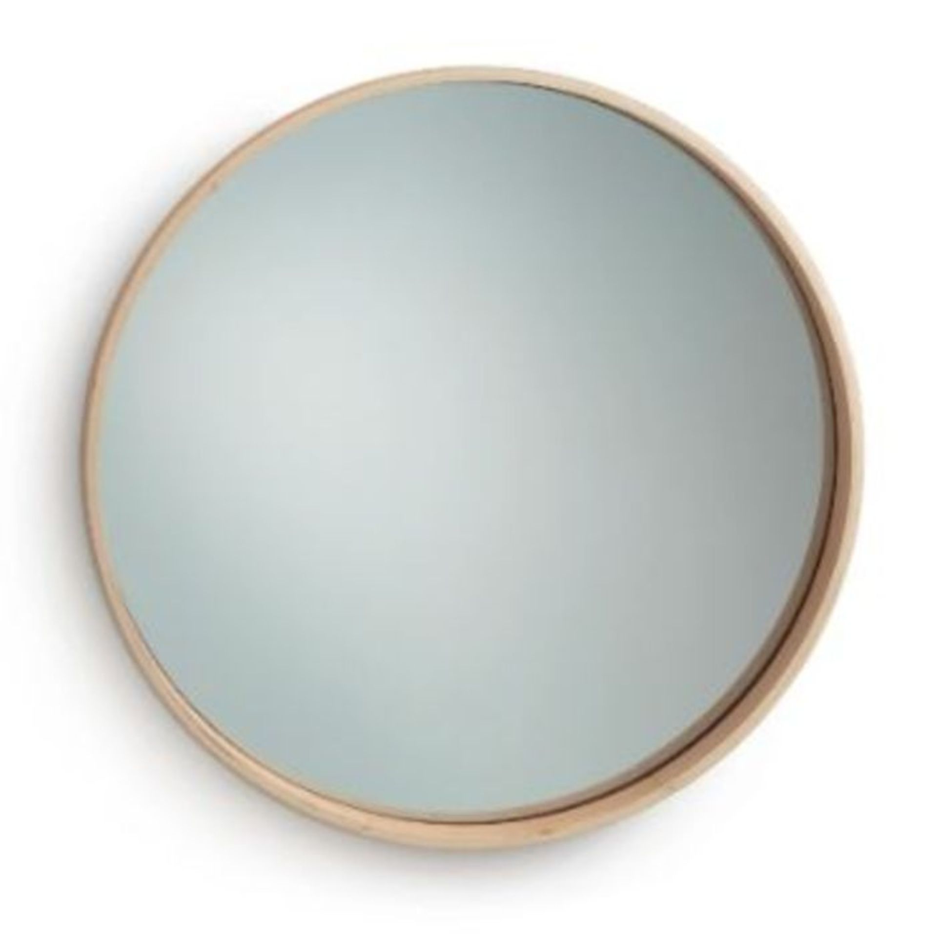 ALARIA ROUND OAK MIRROR LIGHT OAK / RRP £62.45 / CUSTOMER RETURN, GRADE A