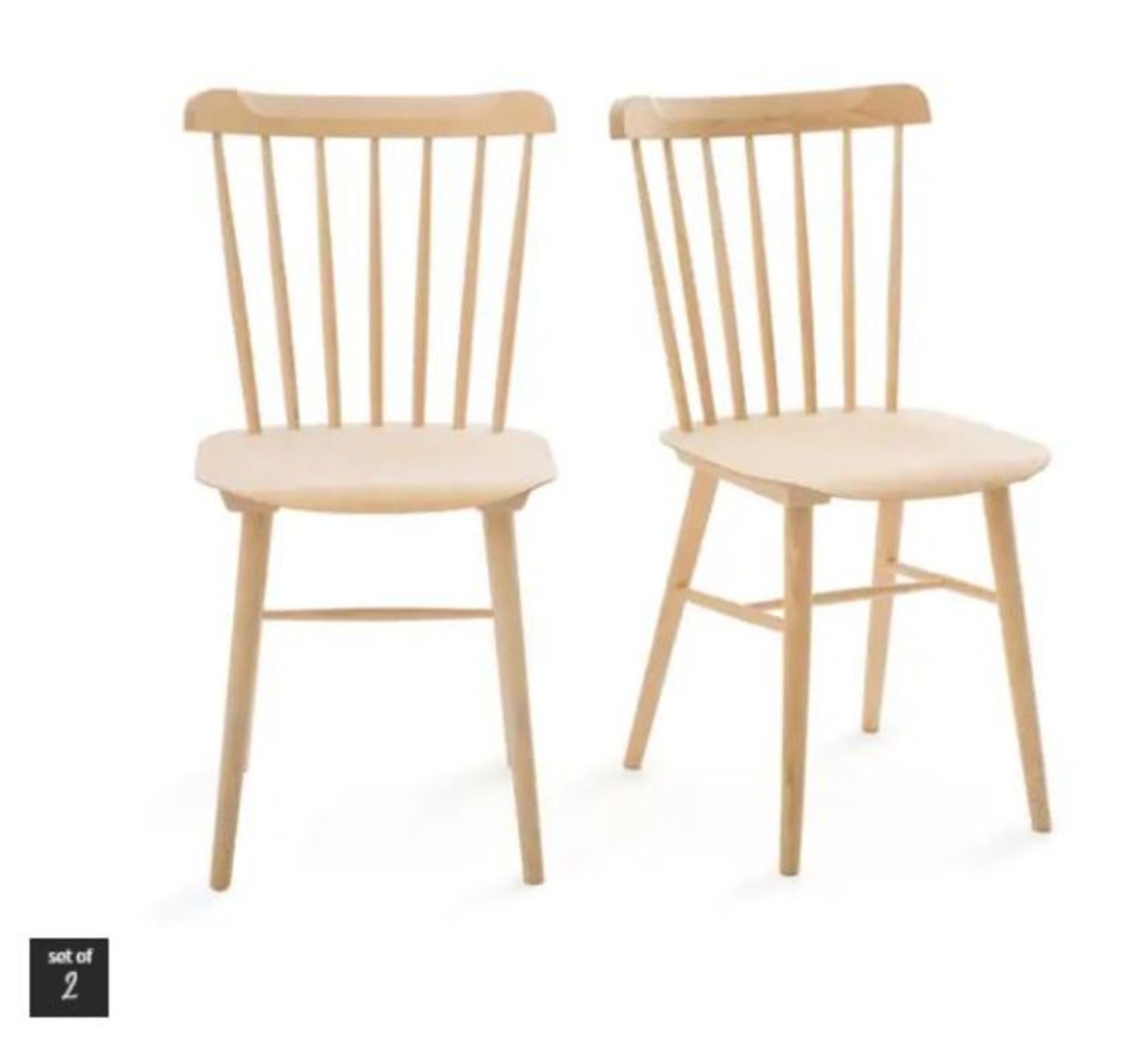 IVY SET OF 2 DINING CHAIRS / RRP £299.00 / CUSTOMER RETURN. GRADE A