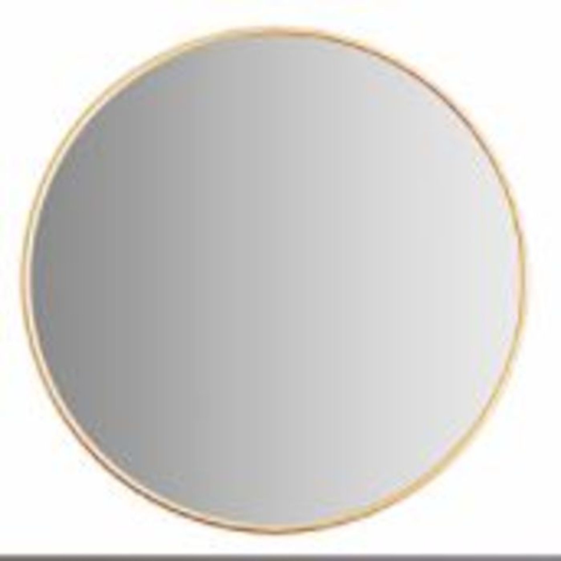 IODUS ROUND MIRROR WITH BRASS FRAME, 60CM / RRP £80.00 / CUSTOMER RETURN, GRADE A