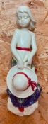1 x OLD TUPTON WARE HIBICUS PATTERN GIRL WITH HAT 8" -AS NEW BOXED -ITEM NO: TW1258