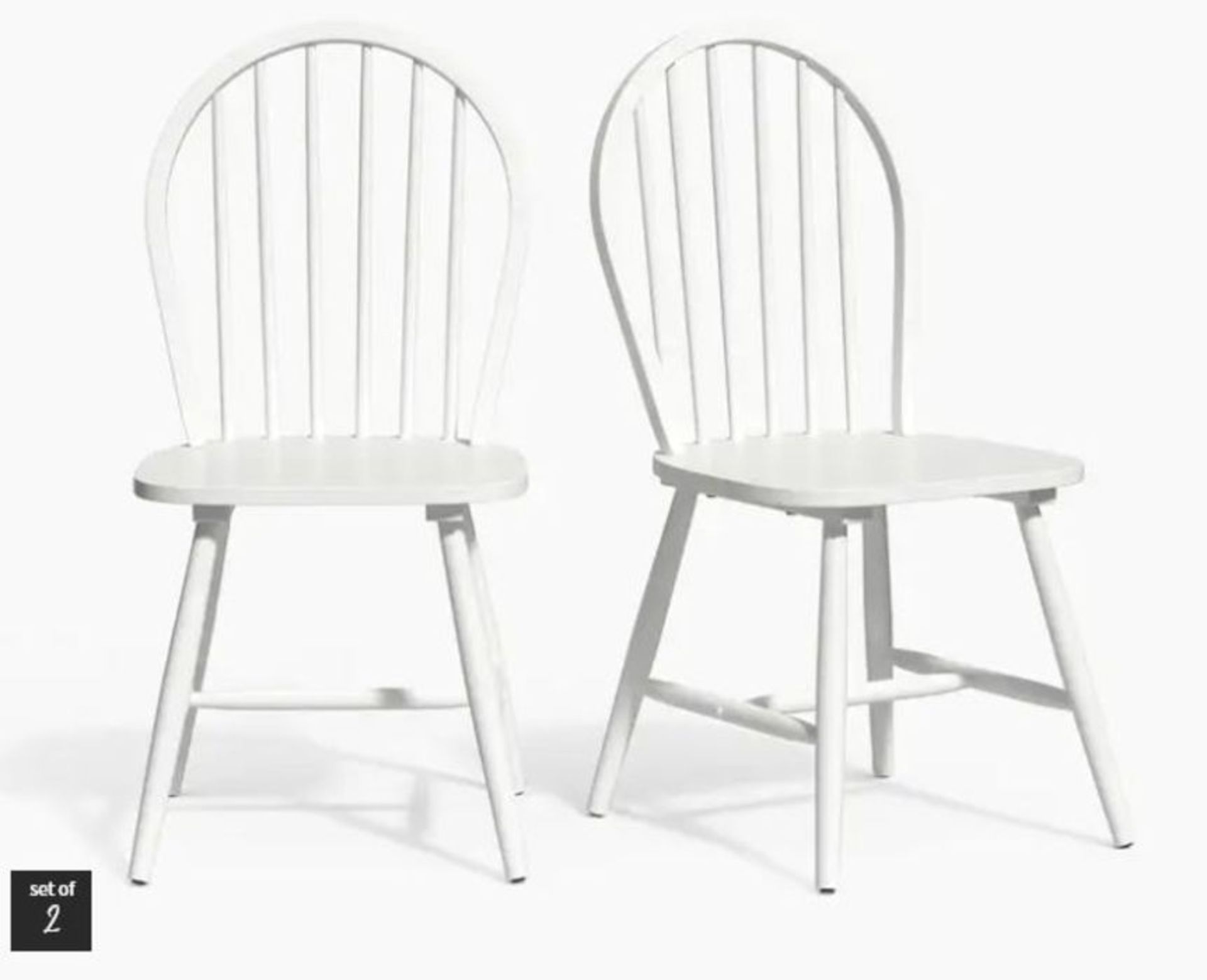 SET OF 2 WINDSOR SPINDLE BACK CHAIRS / RRP £175.00 / CUSOMER RETURN GRADE A