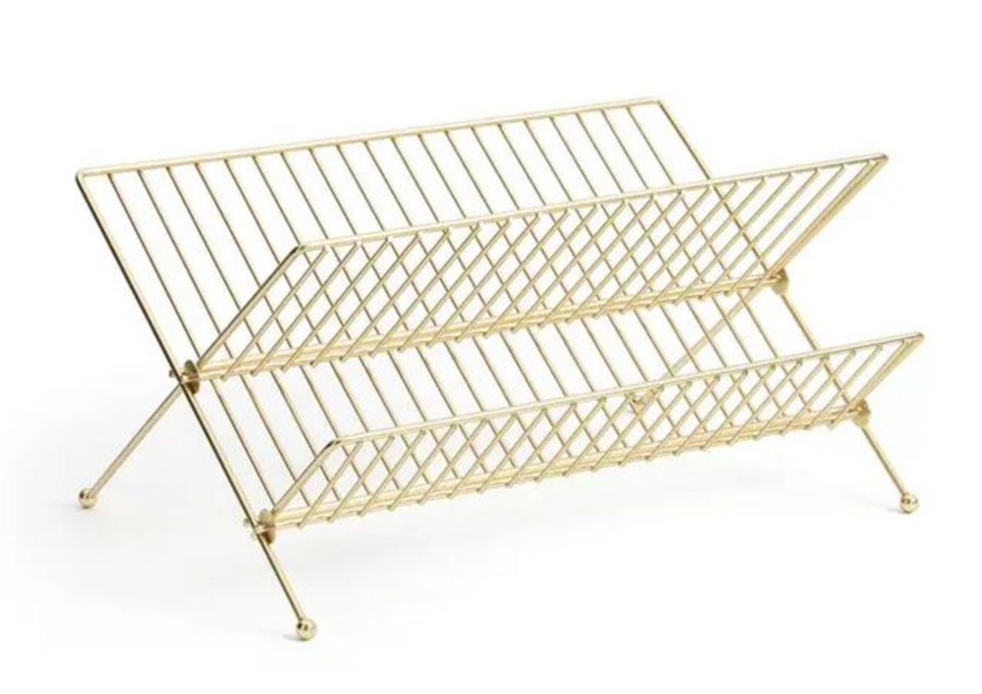 STAINLESS STEEL DRIP TRAY WITH GOLD FINISH / RRP £32.00 / CUSTOMER RETURN. GRADE A
