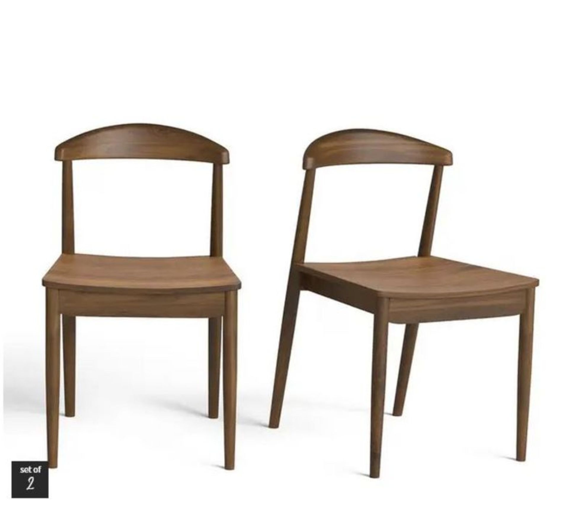 GALB SET OF 2 WOODEN CHAIRS / RRP £450.00 / CUSTOMER RETURN. GRADE A/B, LIGHT WEAR AND TEAR