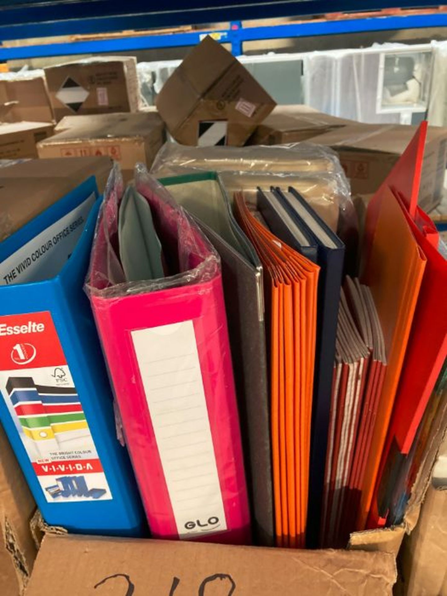 1 X LOT TO CONTAIN AN ASSORTMENT OF OFFICE SUPPLIES, ITEMS TO INCLUDE : A5 WORK BOOKS, SUSPENSION