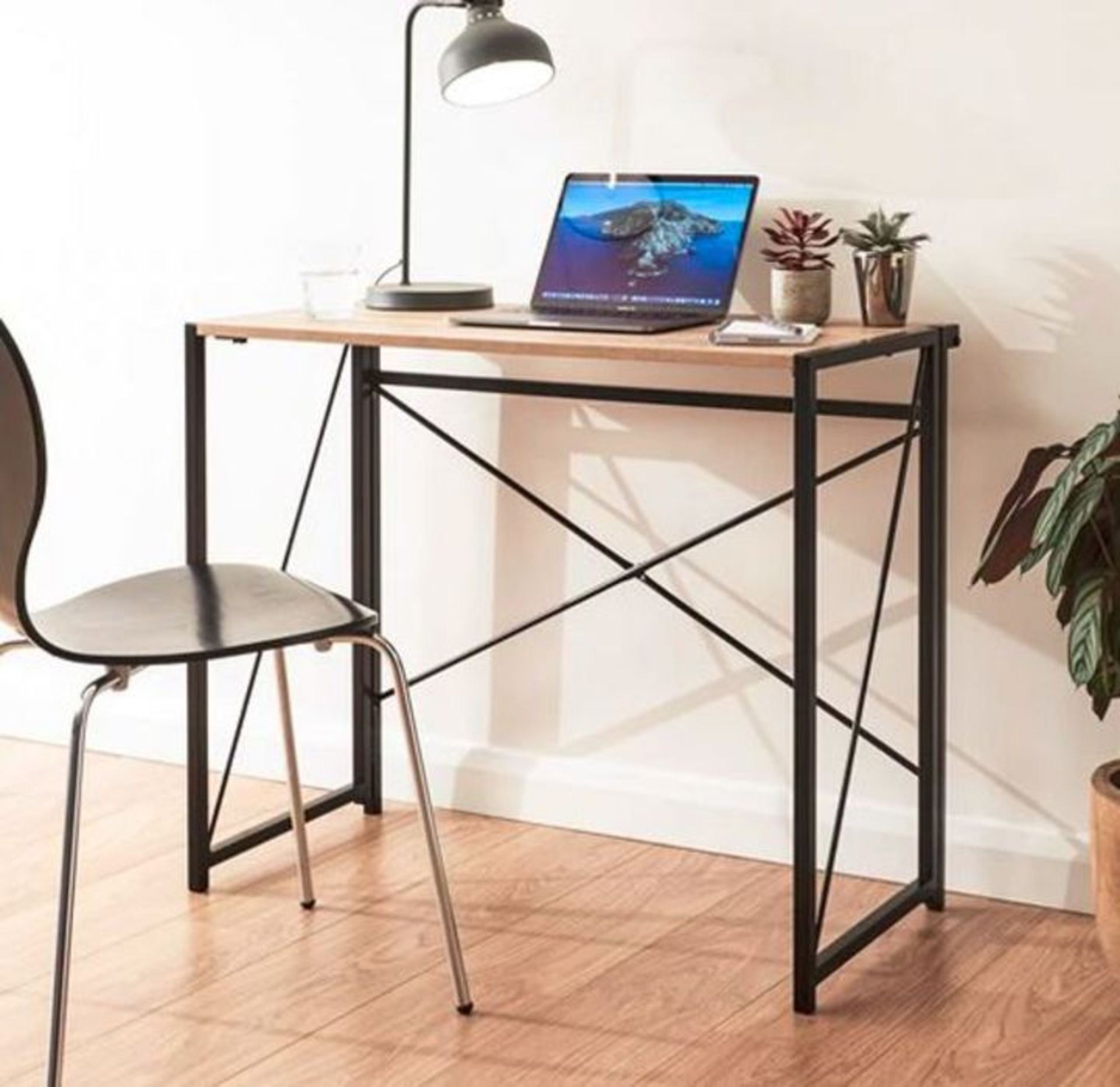 1 X BRAMWELL FOLDING DESK IN OAK / CUSTOMER RETURN