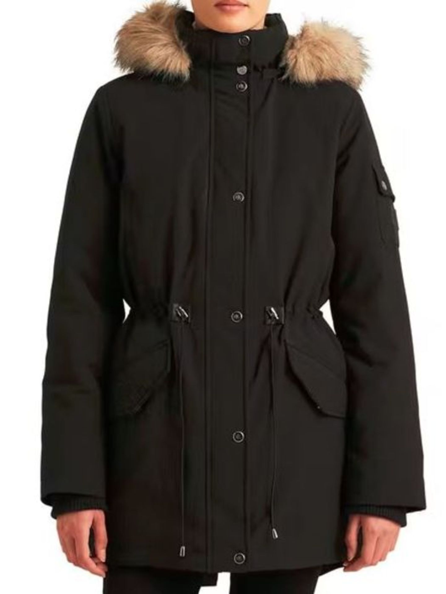 1 X LADIES RALPH LAUREN OWL HOODED EXPEDITION PARKA IN L / BLACK / RRP £299.00 / AS NEW WITH TAGS