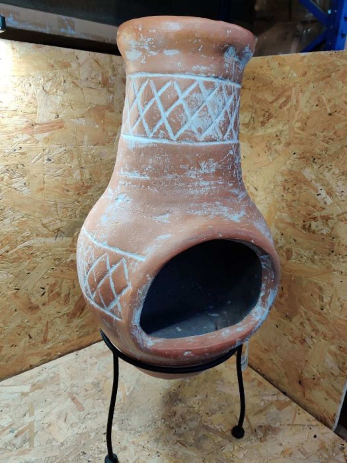 CHIMENEA / RRP £100.00/ GRADE B SEVERAL SMALL CRACK