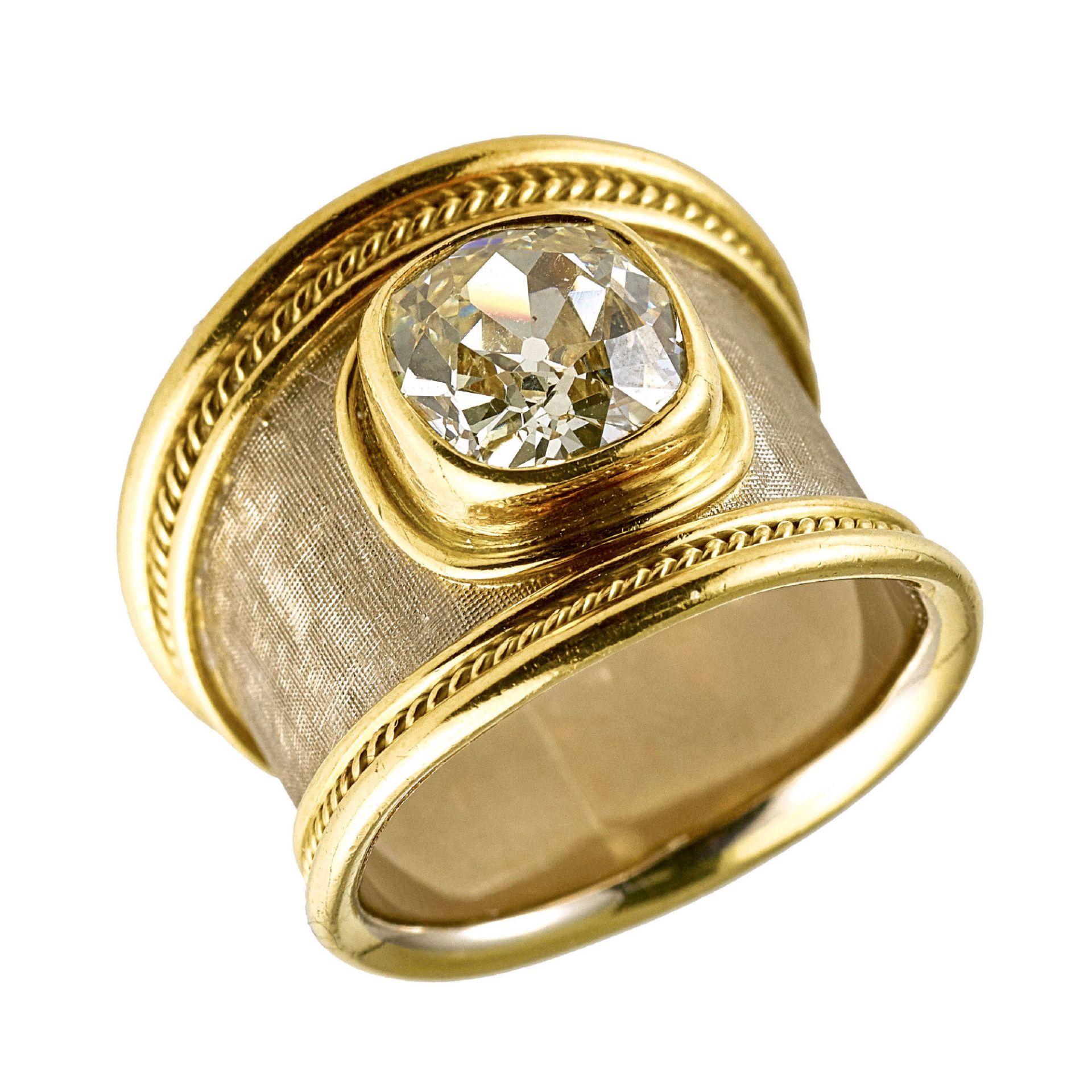 BRILLANT-RING: Elizabeth Gage, London. / Diamond ring; Elizabeth Gage, London.
