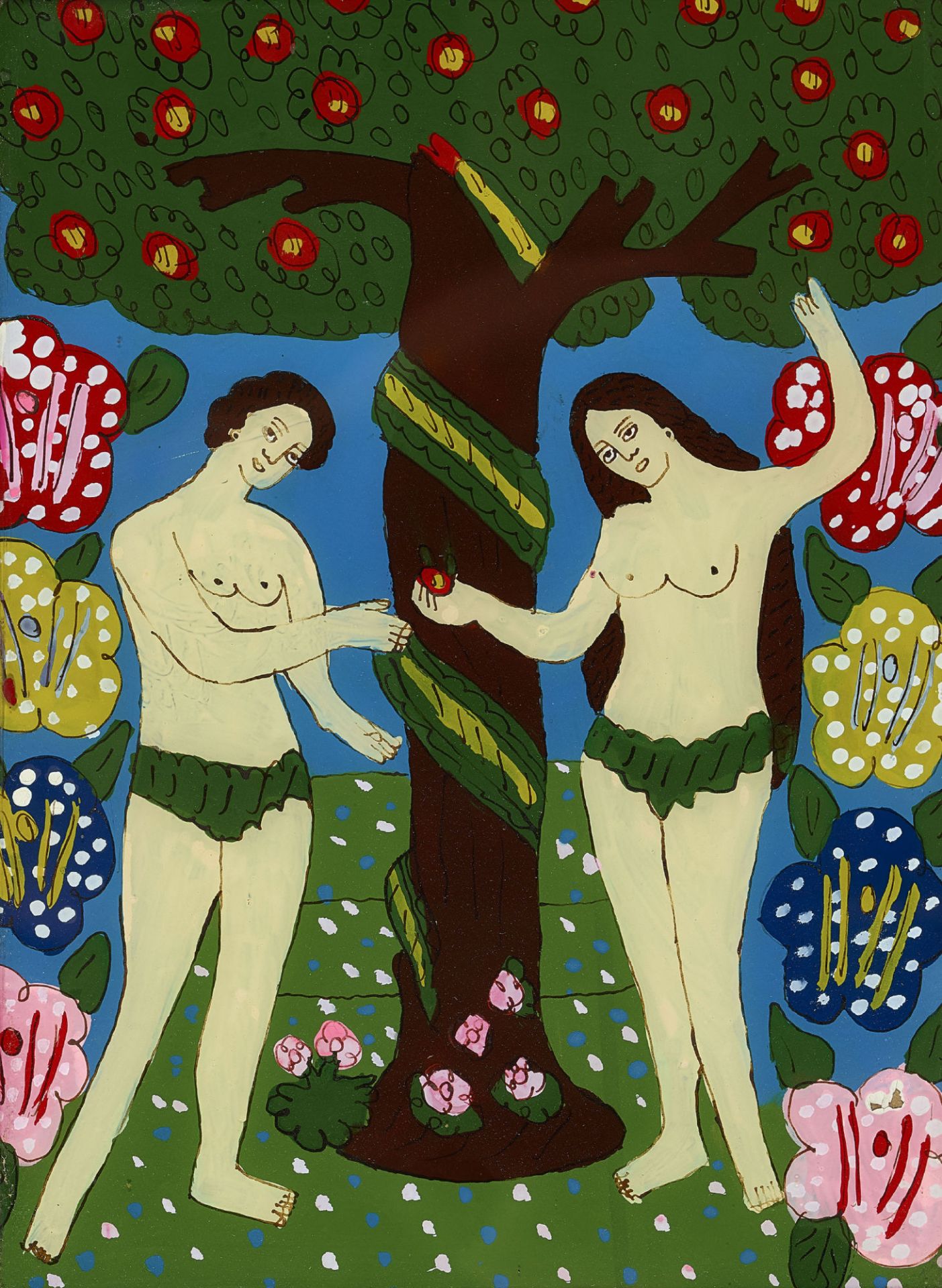 WOHL RUMÄNIEN, 19./20. JH.: Adam und Eva.