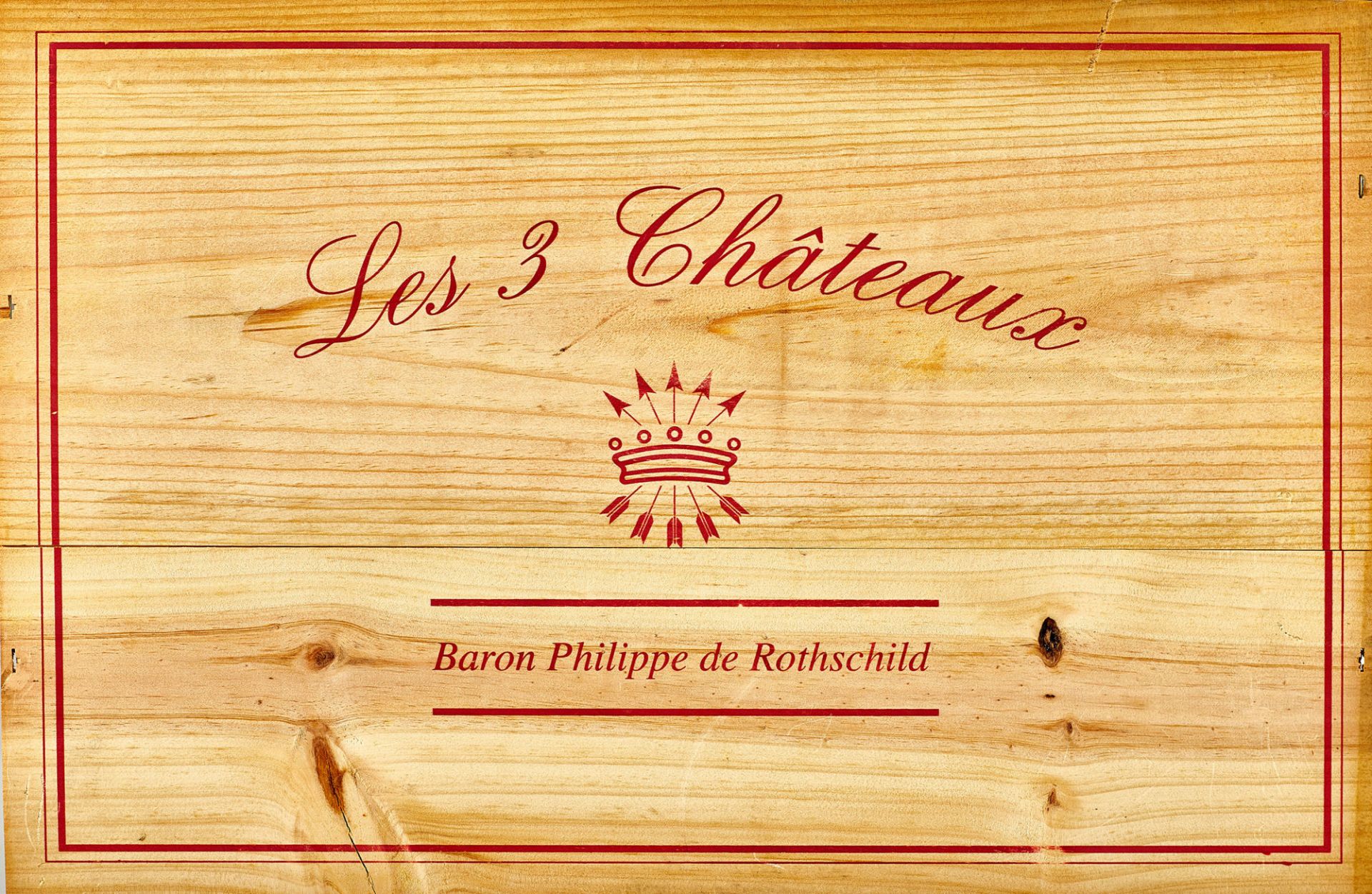 CHÂTEAU MOUTON ROTHSCHILD: Les 3 Châteaux - Baron Philippe de Rothschild, 2001.