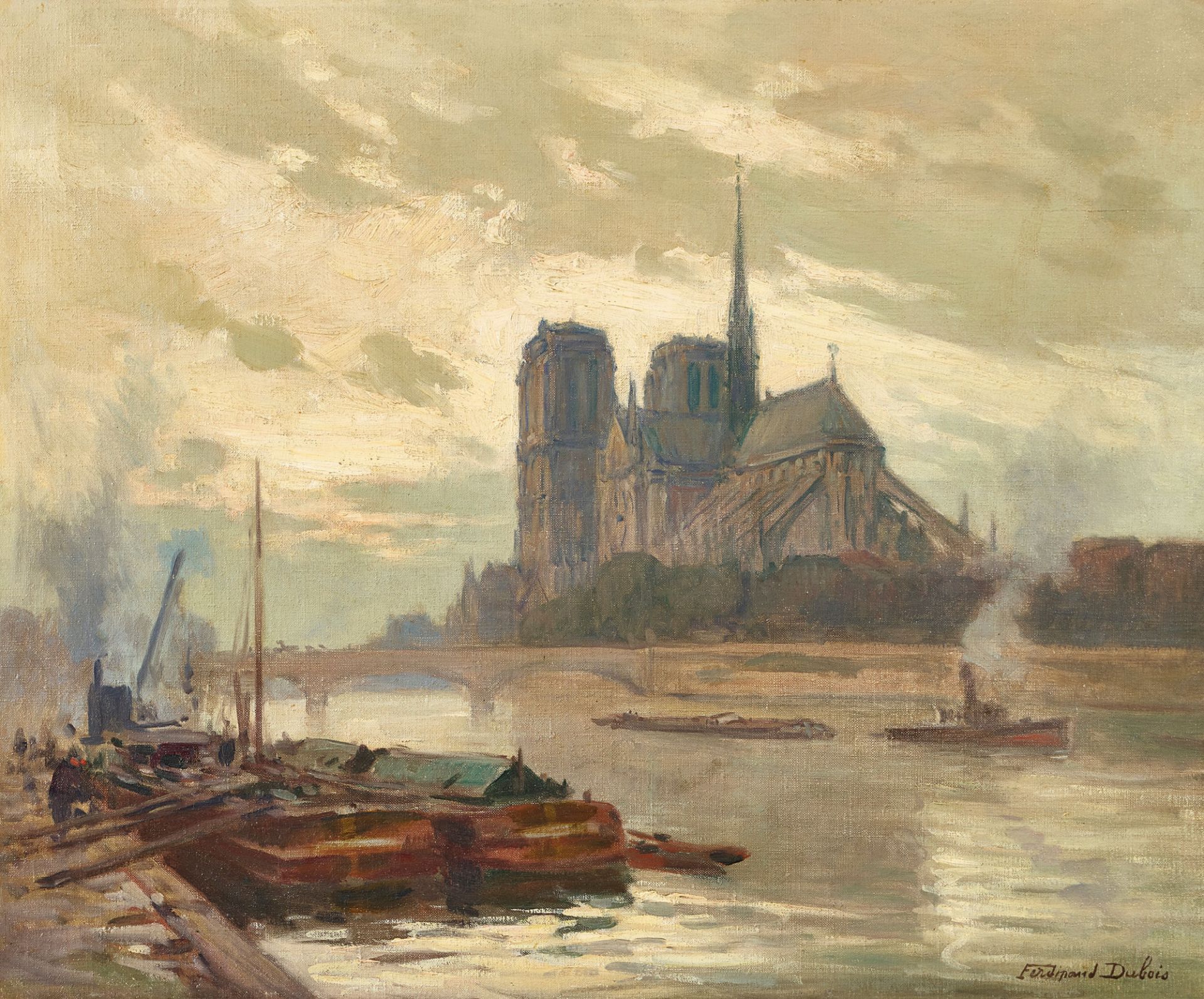DUBOIS, FERDINAND: La Seine et Notre-Dame de Paris.