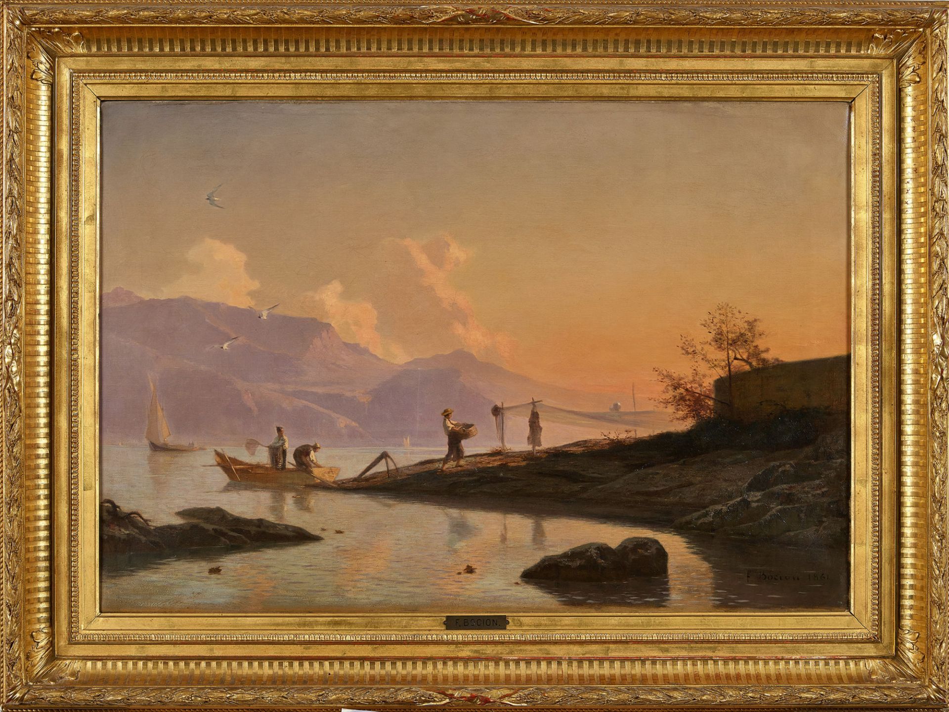 BOCION, FRANÇOIS: Pêcheurs sur le Léman. - Bild 2 aus 4