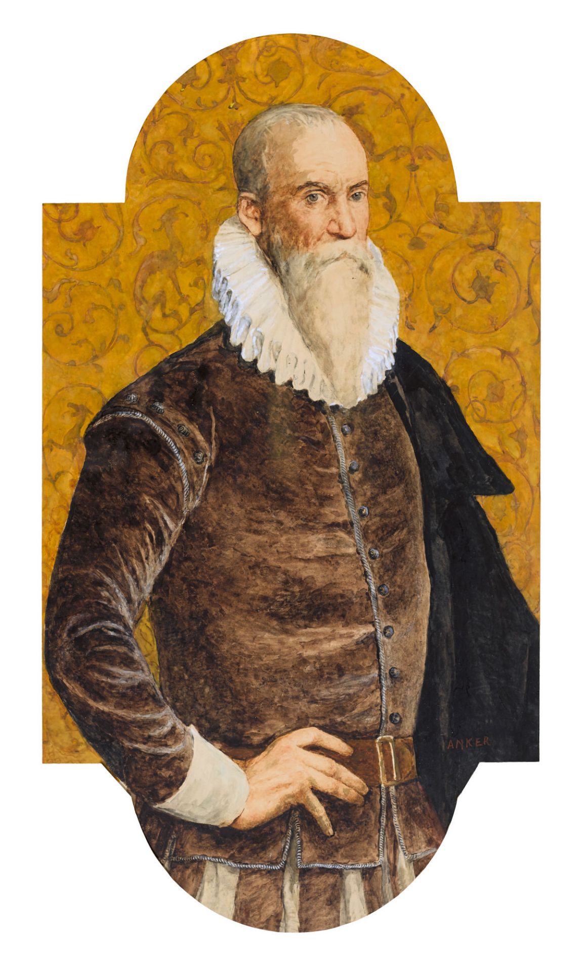 ANKER, ALBERT: Porträt von Ambroise Paré.