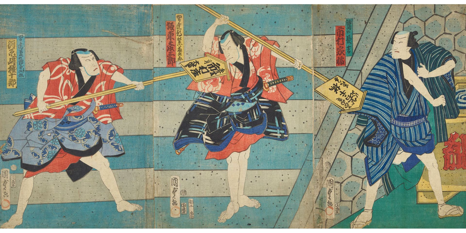 UTAGAWA, KUNISADA II: Triptychon.