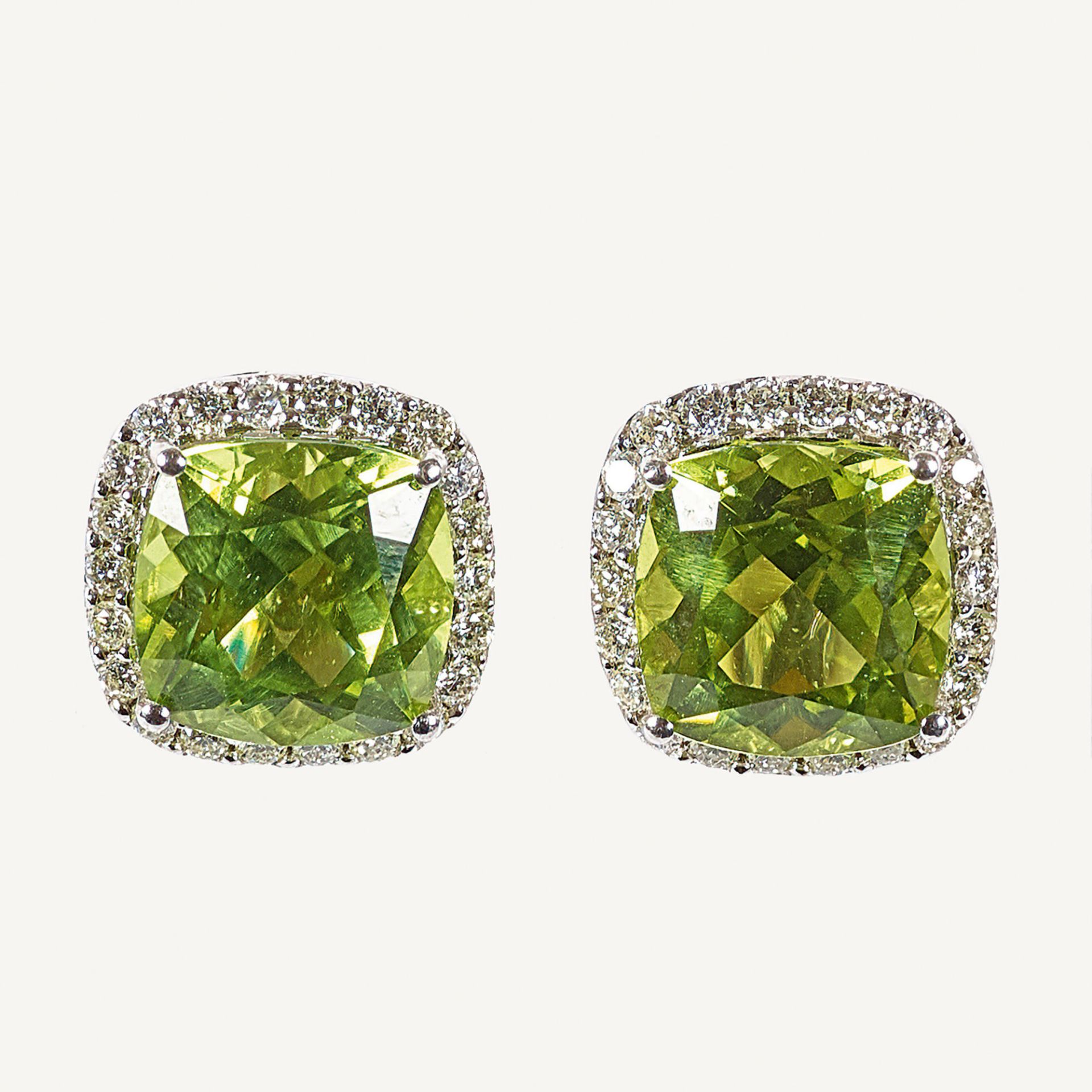 PERIDOT-DIAMANT-OHRSTECKER