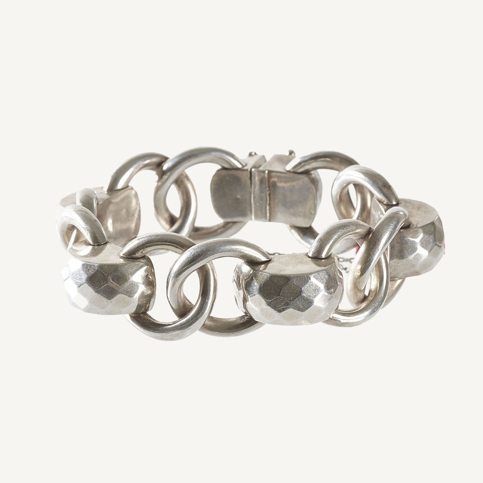 SILBER-BRACELET: Italien, 1940er Jahre.