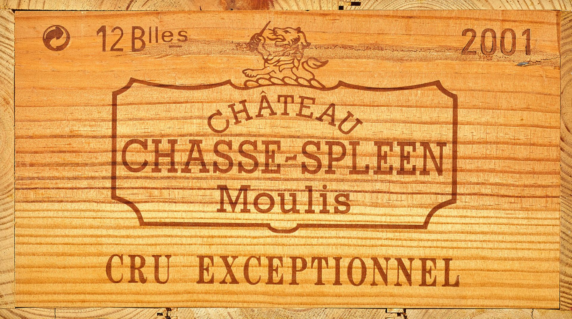 CHÂTEAU CHASSE-SPLEEN: Moulis-en-Médoc, Cru Bourgeois Exceptionnel, 2001.