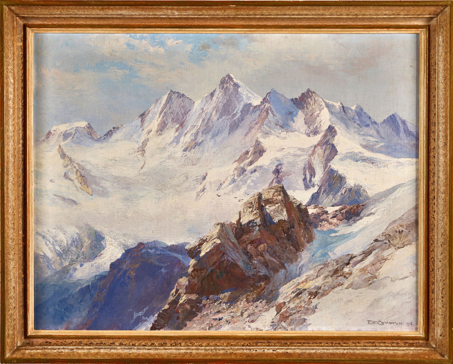 COMPTON, EDWARD THEODORE: Die Mischabelkette oberhalb von Saas-Fee. - Bild 3 aus 4