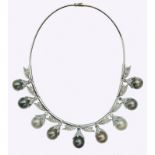 Perlen-Brillant-Collier, Italien Ende 20. Jh.