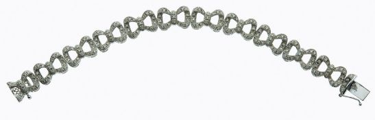 Schleifengliederarmband m. Brillantbesatz