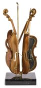 Bronze Fernandez Arman: "Sliced Violin", um 1994.