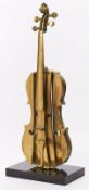 Bronze Fernandez Arman: "Violine in Streifen", um 1990.