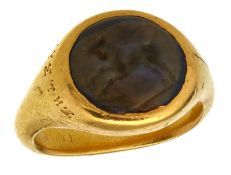 Antiker Ring m. Achat-Gemme, wohl Römisch 3. Jh. n. Chr.