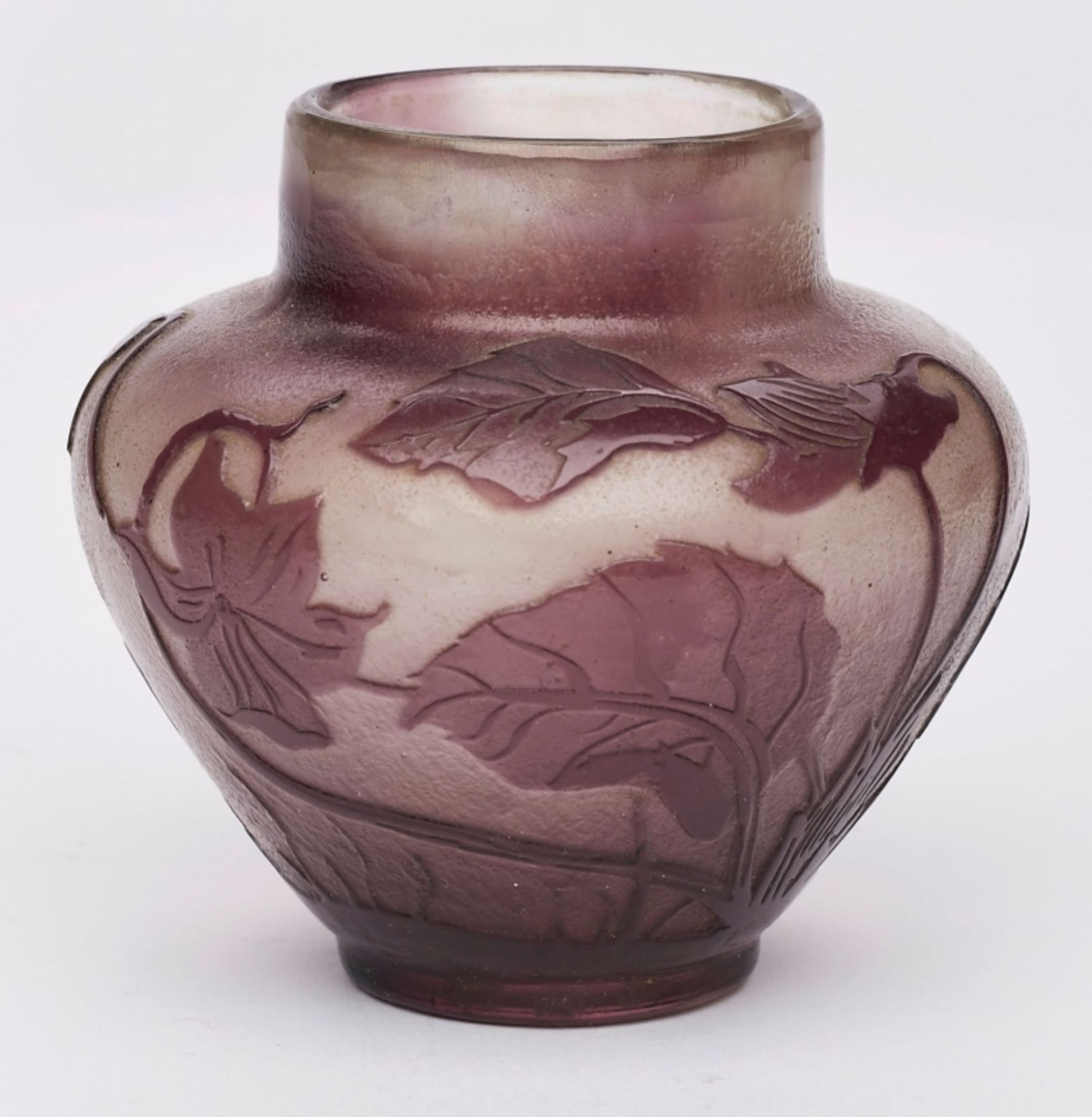 Kl. Vase "Veilchendekor", Gallé um 1904.