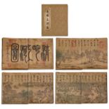 Leporello-Album mit Holzschnitten, China wohl um 1900.