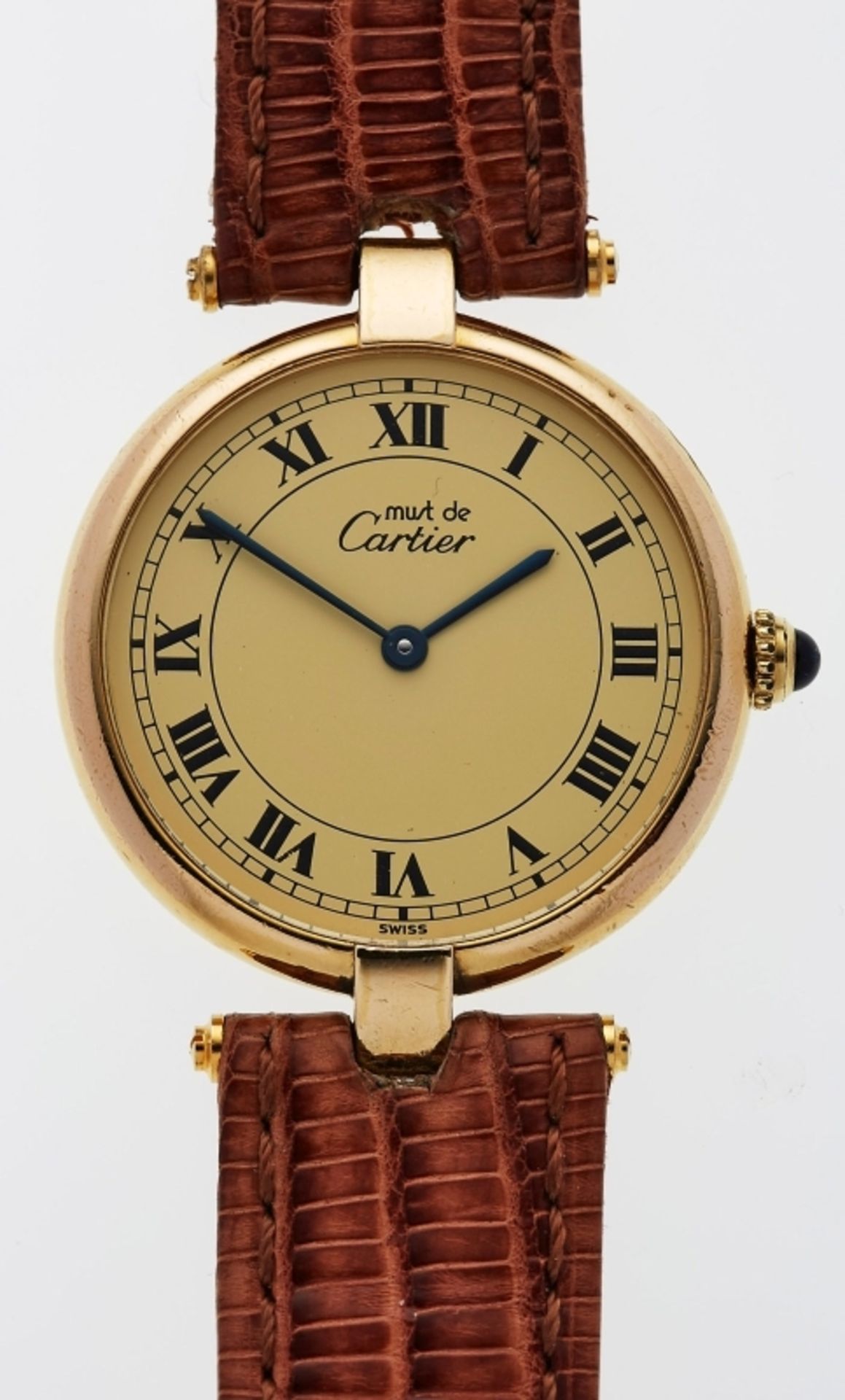 Damenarmbanduhr Cartier "Must de Cartier Vermeil Quarz" um 1990