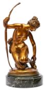 Bronze Karl Kretschmer: Diana, um 1900.
