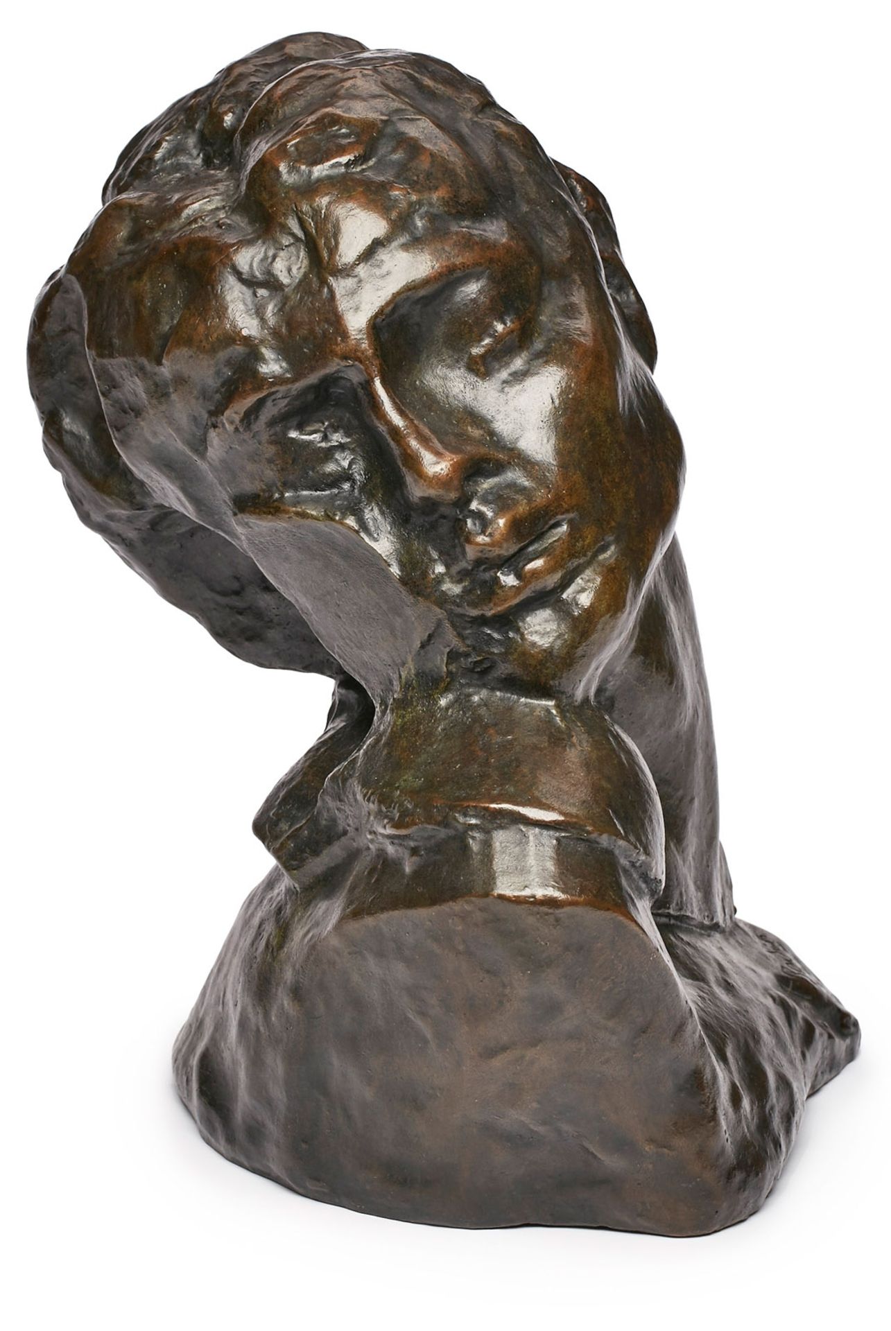 Gr. Bronze wohl nach Auguste Rodin: "Tête de la Luxure", 1. Hälfte 20. Jh. - Bild 11 aus 13